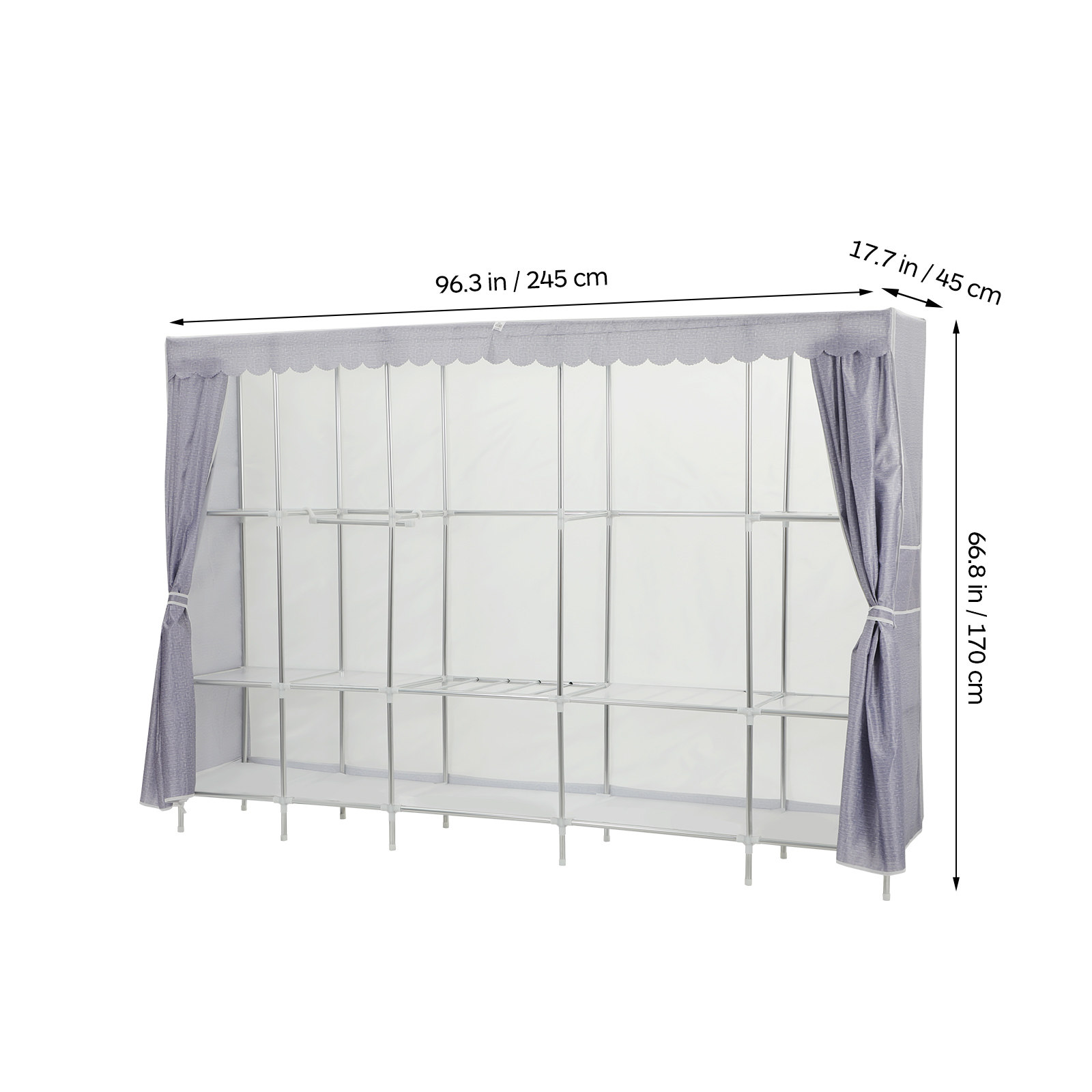رف ملابس بغطاء، خزانة ملابس قم - مراجعة Wardrobe Closet Portable Fabric Cover وسعره