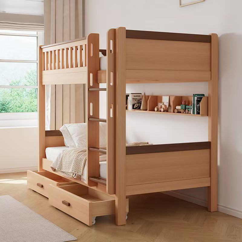 سرير بطابقين خشبي من خشب البلو - مراجعة Bunk Bed With Stairs And Slide وسعره