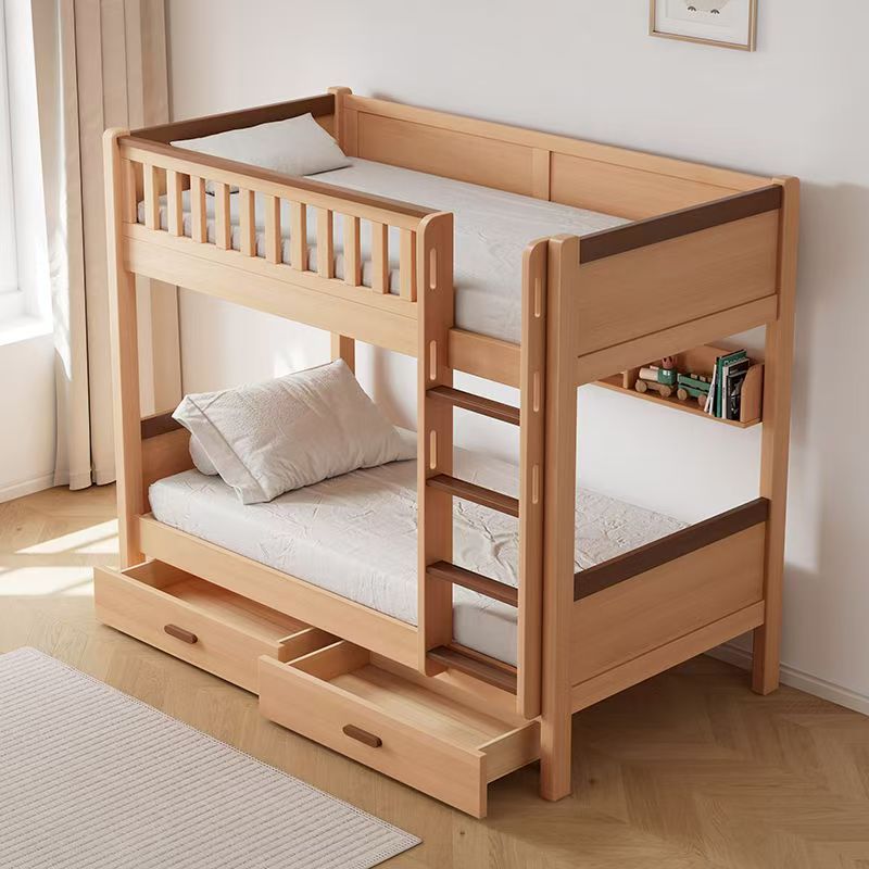 سرير بطابقين خشبي من خشب البلو - مراجعة Bunk Bed With Stairs And Slide وسعره