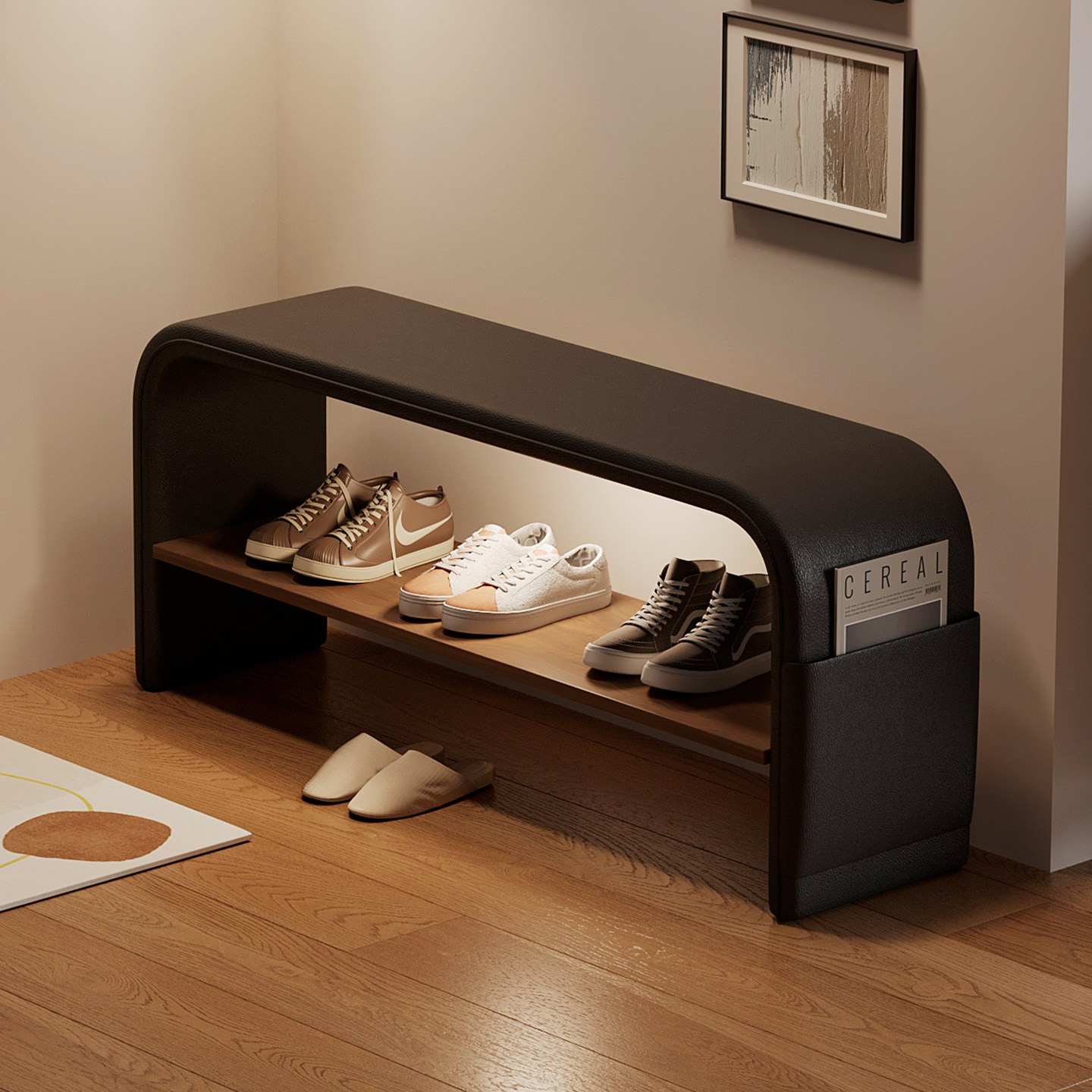 مع خزانة أحذية مدمجة ورف أحذية - مراجعة Shoe Rack Cabinet Narrow Entryway وسعره